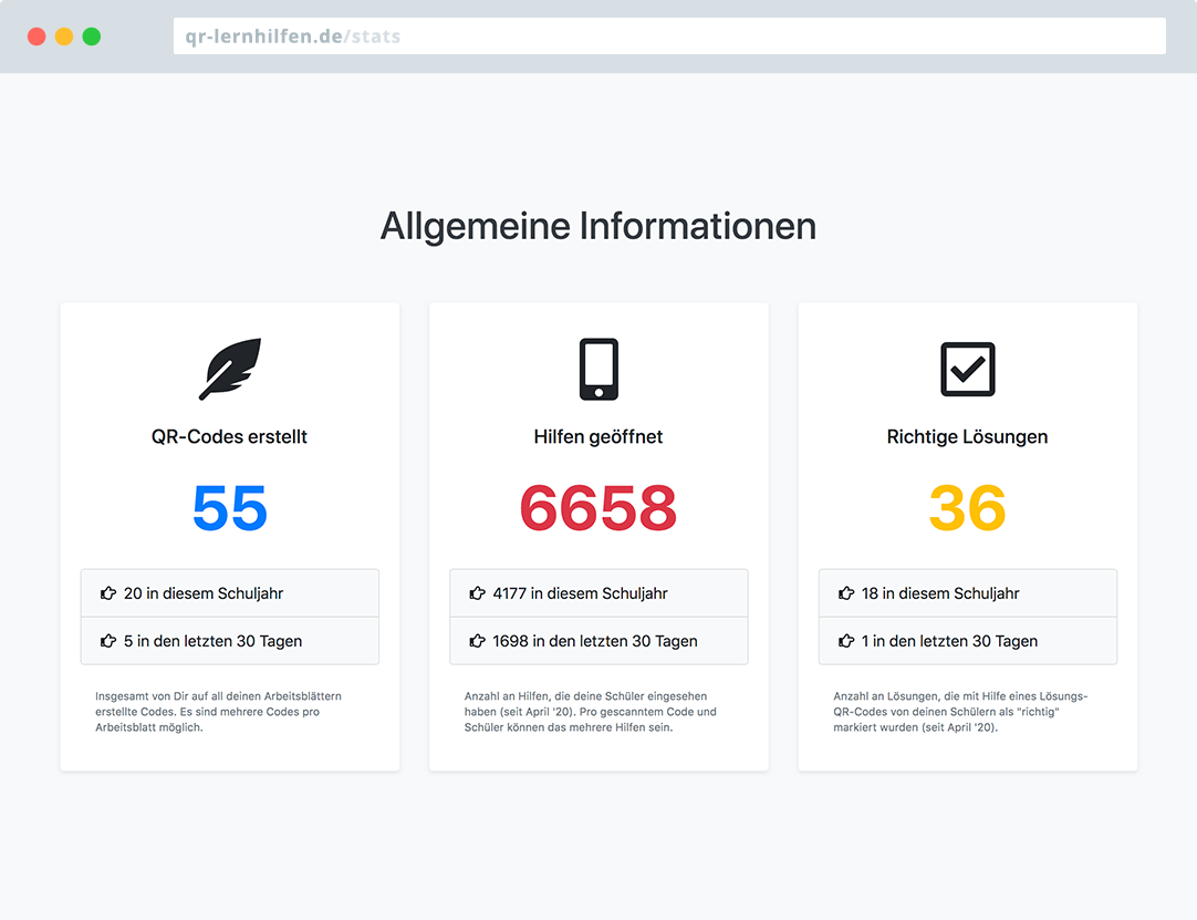 Webseite QR-Lernhilfen